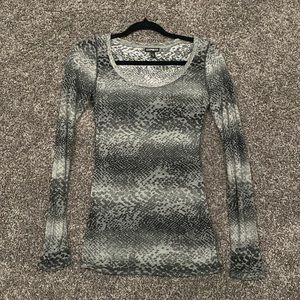 Express snakeskin pattern long sleeve top